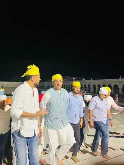 Tushar Kumar with R. P. Singh and Shri Saurabh Bahuguna